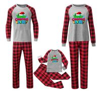 Pyjama de Noel Famille Ensemble Pyjama Maison Chaud Costume Famille Assortis Pyjamas Impirmé Tenue de Noël Couple Christmas Ensemble Femme Homme Fille Garçon Automne Hiver Grande Taille Cadeau