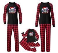 Pyjama de Noel Famille Ensemble Pyjama Maison Chaud Costume Famille Pyjamas Impirmé Tenue de Noël Couple Christmas Ensemble Femme Homme Fille Garçon Automne Hiver Grande Taille Cadeau Femmes