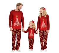 Pyjama de Noël Famille Ensemble Pyjama Maison Chaud Costume Famille Pyjamas Impirmé Tenue de Noel Couple Christmas Ensemble Femme Homme Fille BéBé Garçon Automne Hiver Grande Taille Cadeau de Noel