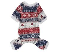 Pyjama de Noël moche en forme d'ours et flocon de neige pour chats, chiot, longueur du dos 22,9 cm, taille XS