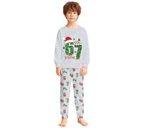 Pyjama De NoëL pour Enfants, GarçOns Et Filles, comme Costume De Vacances Confortable à Manches Longues en Version Deux PièCes Ensemble Pyjamas NoëL GarçOns Filles Manches Longues Fantaisie 2-9 Ans