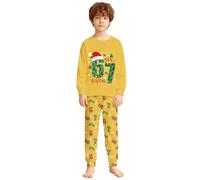 Pyjama De NoëL pour Enfants, GarçOns Et Filles, comme Costume De Vacances Confortable à Manches Longues en Version Deux PièCes Ensemble Pyjamas NoëL GarçOns Filles Manches Longues Fantaisie 2-9 Ans