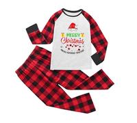 Pyjama de Noël pour famille, ensemble pyjama de Noël, tenue de Noël, pyjama de Noël, une pièce, pour femme, homme, enfant, bébé, B rouge/enfant, 6-7 Jahre