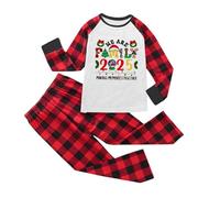 Pyjama de Noël pour famille, ensemble pyjama de Noël, tenue de Noël, pyjama de Noël, une pièce, pour femme, homme, enfant, bébé, Rouge pour enfants, 7-8 Jahre