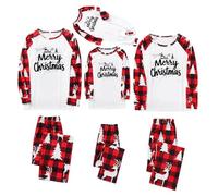 Pyjama de Noël pour homme et femme avec lettres imprimées - Pyjama assorti pour enfants - Confortable pour elle et lui - Motif dessin animé mignon - Pour garçons et filles - Noël - Mon XXL - 361