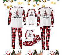 Pyjama de Noël pour homme et femme avec lettres imprimées - Pyjama assorti pour enfants - Confortable pour elle et lui - Motif dessin animé mignon - Pour garçons et filles - Noël - Mon XXL - 347