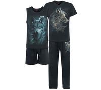 Pyjama de Spiral - Loup Celtique - Pyjama Gothique Homme (4 Pièces) - M à XXL - pour Homme - noir L