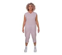 Pyjama de tuton sanitaire d'été sans manches en coton - 9008/8 - Convient pour les personnes âgées, l'incontinence, la maladie d'Alzheimer, pantalon court, frais (rose, XL)