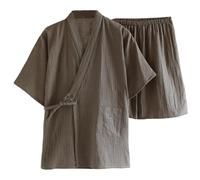 Pyjama d'été deux pièces pour homme kimono japonais short à manches courtes tailles XL- J31