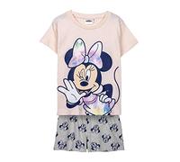 Pyjama d'Été Minnie Mouse pour Enfant - Jaune et Gris - Taille 5 ans - Pyjama Short 100% Coton - Produit original conçu en Espagne