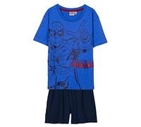 Pyjama d'Été Spiderman pour Enfant - Bleu - Taille 8 ans - Pyjama Short 100% Coton - Imprimé Spiderman - Produit original conçu en Espagne