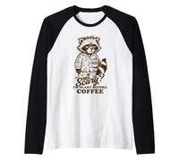 Pyjama d'halloween Scary Before Coffee Raton Laveur Manche Raglan