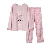 Pyjama d'hiver 2026 pour femmes, ensemble de 2 pièces pour femmes, grande taille, décontracté, bretelles, vêtements d'intérieur, rose, L