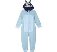 Bluey Pyjama d'hiver pour Enfants - Couleur Bleue - Taille 5 Ans - Une Pièce avec Fermeture Éclair - Pyjama Combinaison - 100% Polyester Coral Fleece