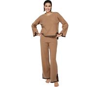 Pyjama d'hiver femme Selmark P113 Wonderland Marron 2XL