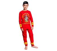 Pyjama d'hiver Harry Potter pour garçon - Couleur Rouge et Jaune - Taille 12 Ans - Pyjama Long en 100% Coton - Produit Original conçu en Espagne