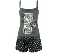 Pyjama Disney de L'Étrange Noël De Monsieur Jack - Comic - S à 3XL - pour Femme - noir/gris XXL