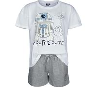 Pyjama Disney de Star Wars - You R2 - D2 Cute - S à XXL - pour Femme - blanc/gris M