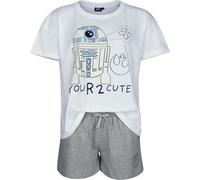 Pyjama Disney de Star Wars - You R2 - D2 Cute - S à XXL - pour Femme - blanc/gris S