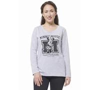 Pyjama Disney Minnie Mouse pour femme - Ensemble pyjama à manches longues avec pantalon - Gris/noir, gris/noir, XL