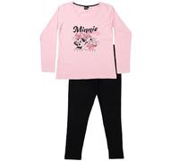 Pyjama Disney Minnie Mouse pour femme - Ensemble pyjama Good Times - Haut à manches longues avec pantalon - Rose/noir, Rose/noir, XL