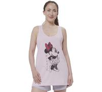 Pyjama Disney Minnie Mouse pour femme - Ensemble pyjama sans manches - Haut avec pantalon - Rose/gris, Rouge/gris, XL