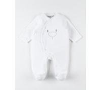 Pyjama dors-bien en velours blanc 18M