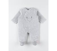 NOUKIE'S - Pyjama dors-bien - Velours - Gris - Taille 1 Mois