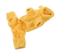 Pyjama Douillet pour Chien à Étoiles, Polaire, Jambes, Jaune | Intérieur Pelucheux, Fermeture Facile, pour Chiots et Chats, 4 à 5,5kg, Soirées Fraîches
