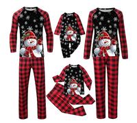 Pyjama Duo Couple - Ensembles de Pyjama pour Couple Enfant et Bébé Vêtements de Nuit Femme et Homme Pyjamas Familial avec Imprimé de Noël Homme