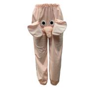 Pyjama éléphant avec trompe pour homme et femme 160-180 cm, pantalon éléphant en flanelle avec trompe, pantalon éléphant amusant, mignon et doux, pantalon animal unisexe avec grand nez et oreilles