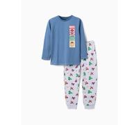 Pyjama En Coton À Manches Longues Avec Imprimés Marvel Bleu 3/4A