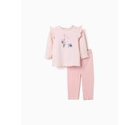 Pyjama En Coton À Manches Longues Et Imprimé Minnie & Figaro Rose Clair 12/18M(74/81)