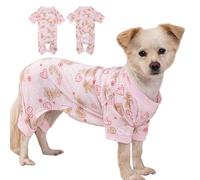 Pyjama en coton pour chiens de petite et moyenne taille - Combinaison douce et confortable pour chiot avec différents imprimés - Vêtements mignons pour animaux de compagnie - Cookies taille L