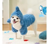 Pyjama en peluche requin pour chien - Costume chaud et moelleux pour petits animaux de compagnie