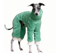 Pyjama en polaire à col roulé italien pour lévrier - Vêtements d'hiver pour chiens whippet - Chandail chaud à quatre pattes pour animaux de compagnie - Manteau complet pour chiens de taille moyenne et