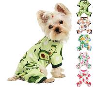 Pyjama en polaire pour petit chien, fille et garçon, pyjama pour chihuahua, yorkshire, combinaison chaude d'été pour animaux de compagnie, mâle, femelle (taille M, avocat)