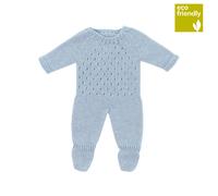 Miniland Pyjama Bleu en Tricot pour poupée de 38 cm, fabriqué en Espagne avec Textile recyclé Miniland Dolls.
