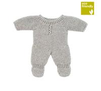 Pyjama en tricot gris pour poupées de 21cm gris TU