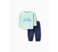Pyjama en velours monstres et cie vert clair 24/36M(86/97)