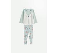 Petit Béguin - Pyjama Enfant 2 pièces en Velours à Pieds Retroussables Dina