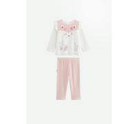 Petit Béguin - Pyjama Enfant 2 pièces en Velours écru Louisa