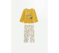 Pyjama enfant 2 pièces en velours petit loup ocre 12M(74CM)