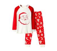 Pyjama Enfant Bébé Garçon Fille Imprimé Mignon Manches Longues Haut Pantalon Deux Pièces Maison Nuit Confortable Coton Doux Fête Hiver Saint Nicolas Spectacle Famille Cadeau Années Décoration