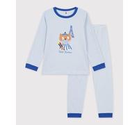 Pyjama enfant en coton à rayures Petit Bateau - bleu - Taille 12 ans 12A bleu/blanc