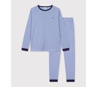 Pyjama enfant en coton à rayures Petit Bateau - bleu - Taille 18 ans 18A bleu/blanc