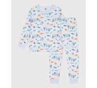 Pyjama enfant en coton imprimé phosphorescent Petit Bateau - bleu - Taille 4 ans 4A bleu/multicouleur
