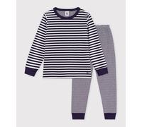 Pyjama enfant en tubique à rayures Petit Bateau - bleu - Taille 10 ans 10A bleu/écru