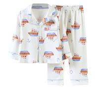 Pyjama Enfant Garcon 12 Ans - Ensemble De Pyjama Unisexe pour Grands Ensemble De Pyjama en Soie Et Vêtements De Nuit Classiques en Satin À Manches Longues Chemise De Nuit (Sky Blue 8-10 Years)