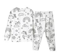 Pyjama Enfant Garcon 6 Ans - Ensemble De Vêtements De Maison Peints À La Main pour Ensembles De Pyjamas À Colorier pour Garçons Et Filles avec Lesquels Ils Peuvent Jouer Et Porter (White 6-7 Years)